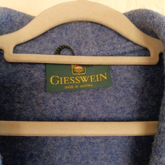 Giesswein Tyrol pure wool grey Austrian traditional jacket wool gray EU 40 US 10 - Picture 5 of 10